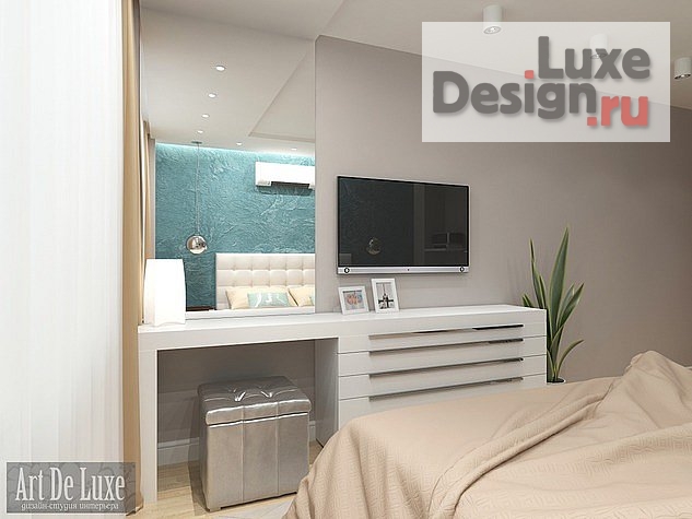 Дизайн интерьера комнаты "Спальня с морскими глубинами, г.Воронеж" (фото 3)